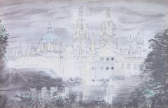 All Souls (Anschauung aus dem Queen's College, Oxford) John Piper 1972 Lithographie „All Souls“