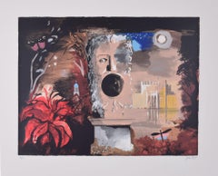 Façade lithograph by John Piper Modern British Art William Walton Eaton Hall