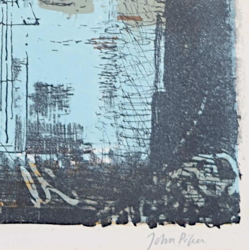 Tre Torri di Somerset, serigrafia di John Piper - Print di John Piper CH
