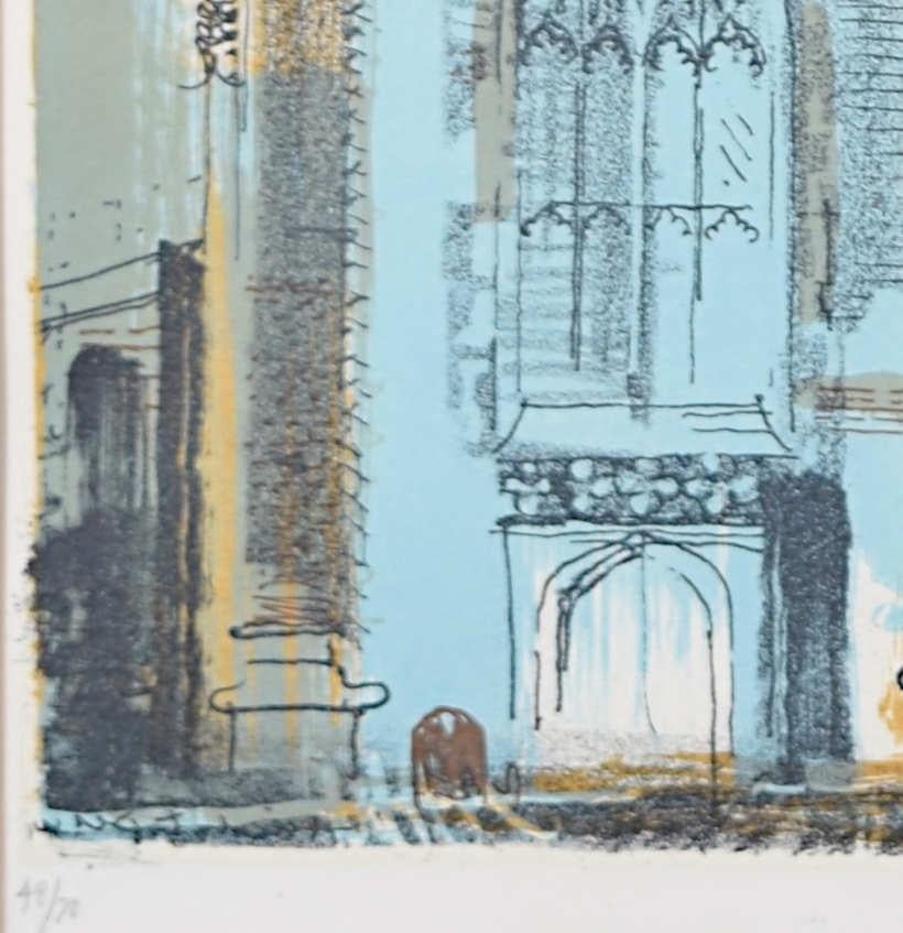 Tre Torri di Somerset, serigrafia di John Piper - Figurative Print Grigio di John Piper CH
