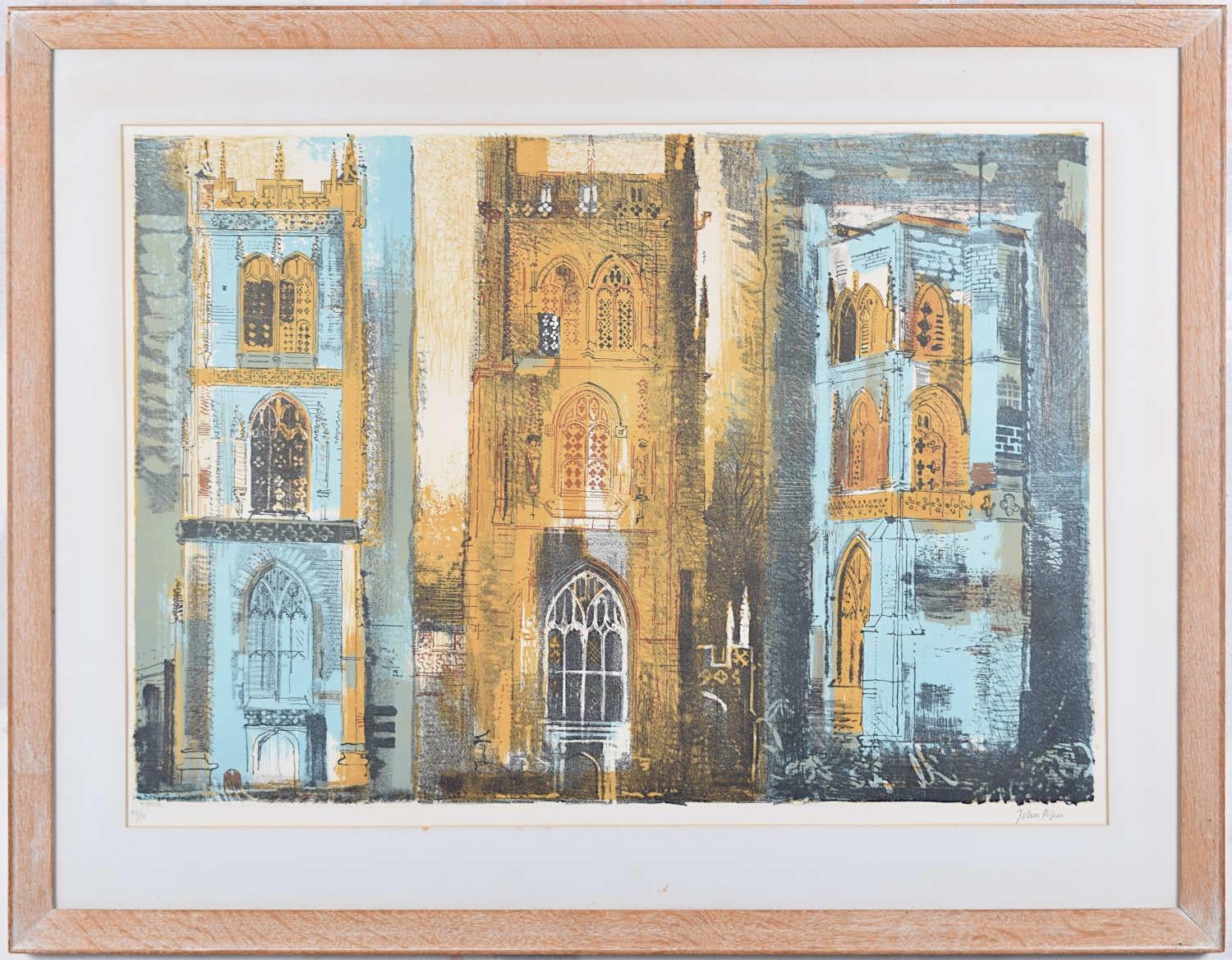 Tre Torri di Somerset, serigrafia di John Piper 1