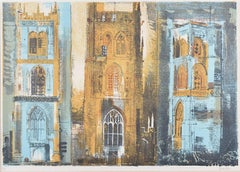 Vintage Three Somerset Towers screenprint by John Piper