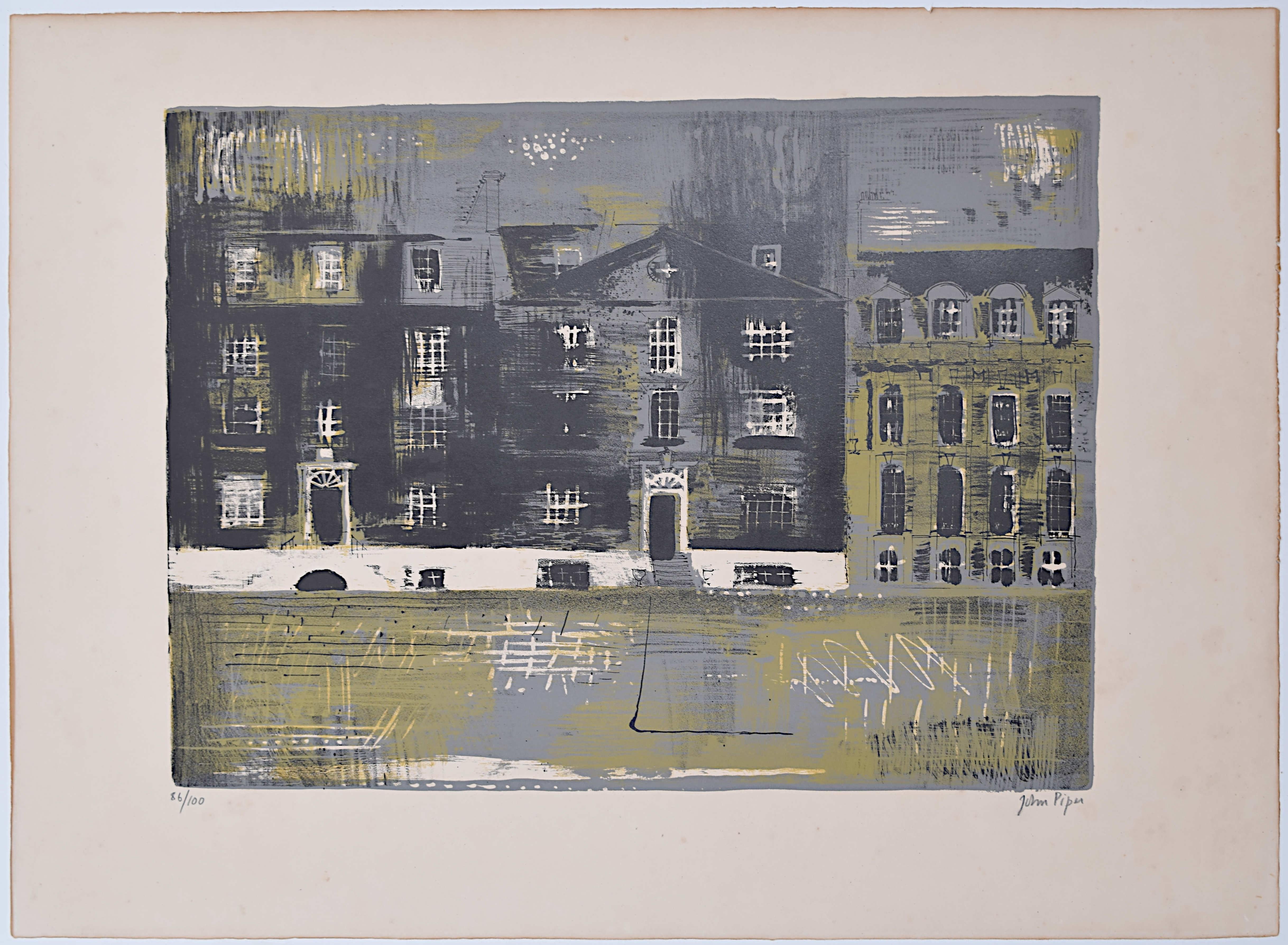 Westminster School II lithograph by John Piper For Sale 1