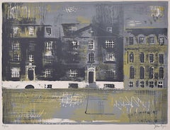 Retro Westminster School II lithograph by John Piper