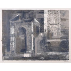 Westminster School lithograph by John Piper