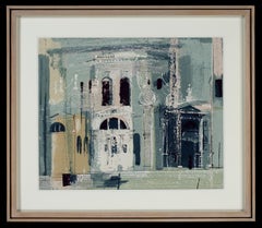 John Piper Chiesa Della Salute - Textile sérigraphié de Venise 1959 Sanderson