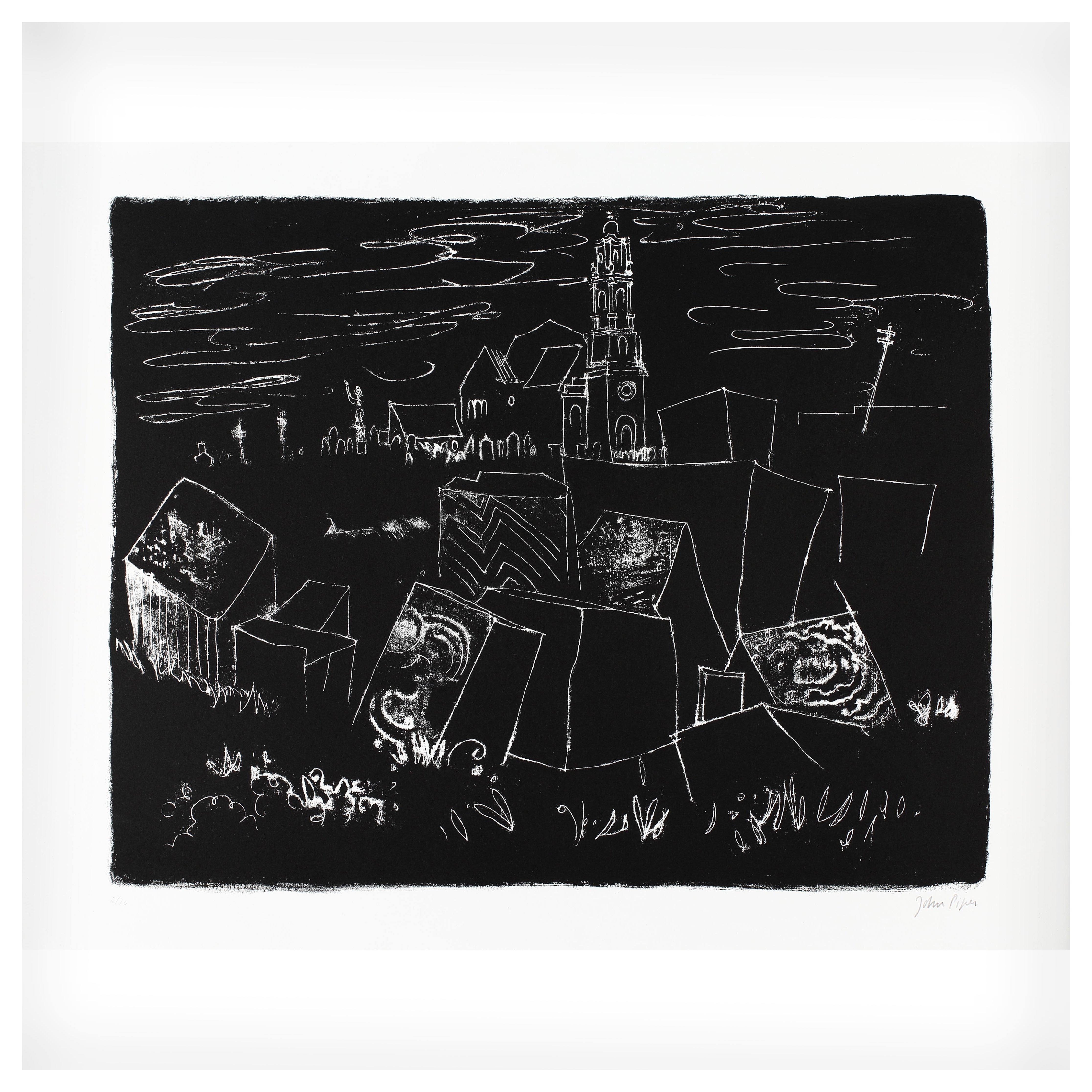 John Piper Easton Portland Dorset St. George Reforne Lithographie 2/70 1964 im Angebot