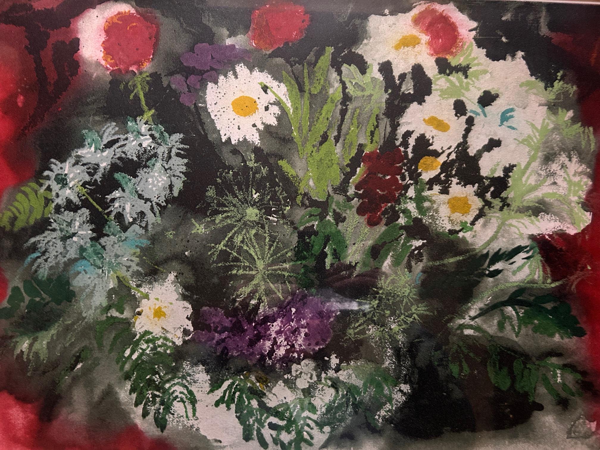 John Piper Aguafuerte al aguatinta - Flores de finales de verano - Firmado y nº 47/70 Moderno en venta