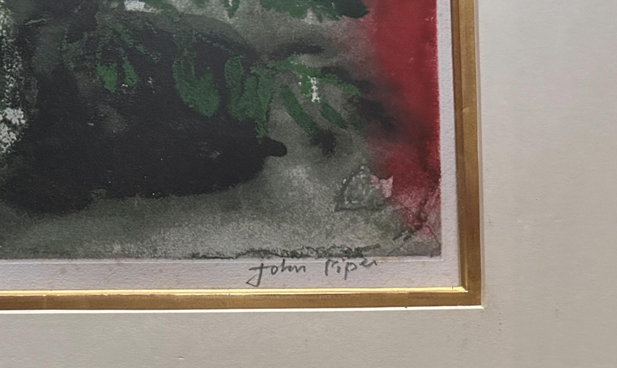 John Piper Aguafuerte al aguatinta - Flores de finales de verano - Firmado y nº 47/70 Británico en venta