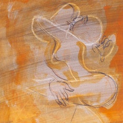 John Piper dipinto a guazzo originale "Avvertimento ai viaggiatori", Regno Unito, 20° secolo