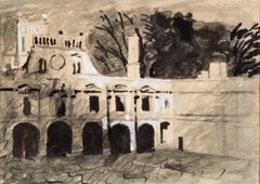 Kirby Hall, Northamptonshire, Gouache with Ink and Wash Painting, 1940-42 circa