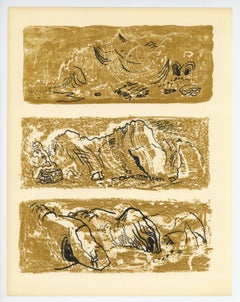 Lithographie originale de « Bullslaughter Bay, Pembrokeshire »