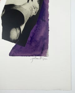 Occhio e macchina fotografica, rosso blu e giallo di John Piper serigrafia astratta di nudo