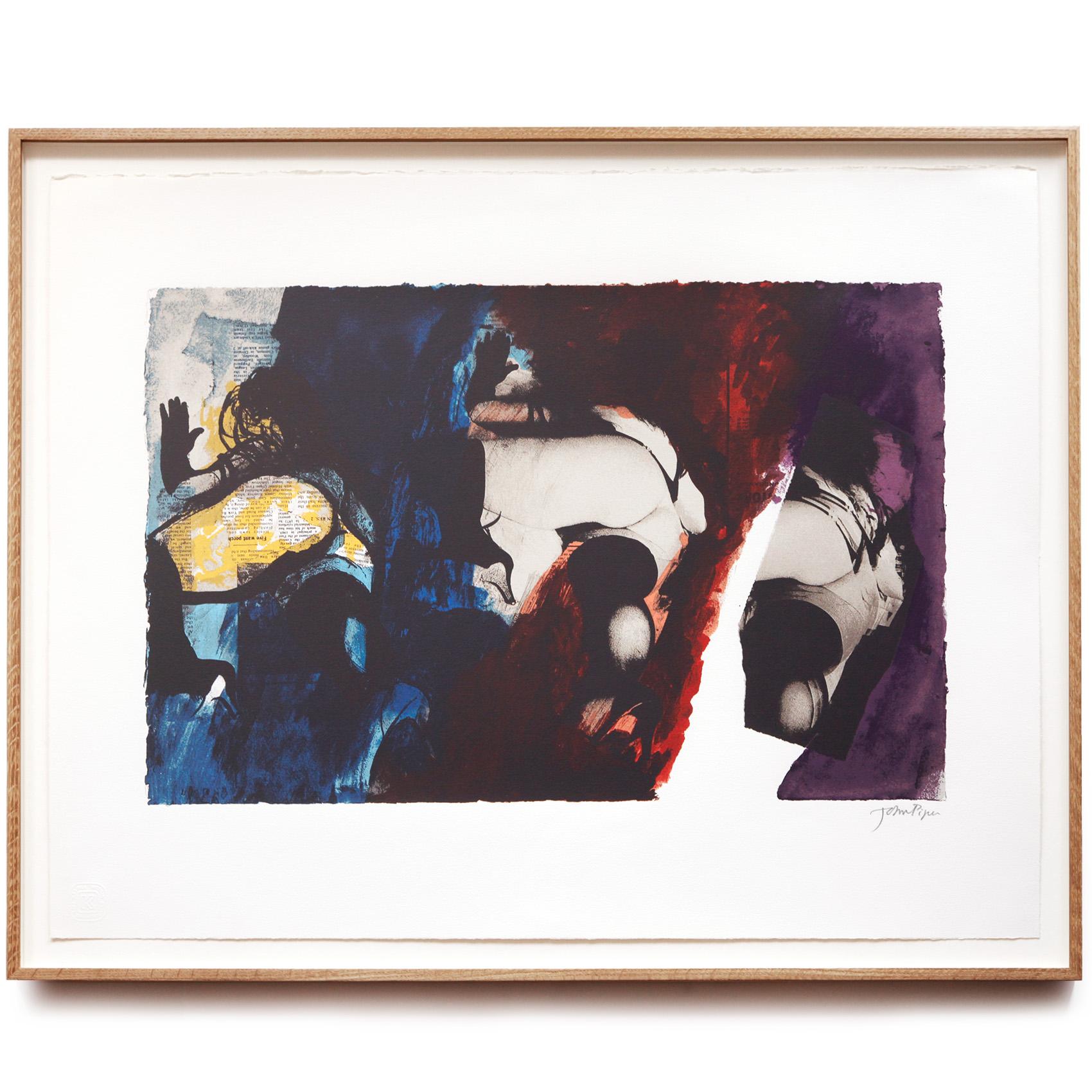 Eye and Camera, Red, Blue and Yellow - Print by John Piper