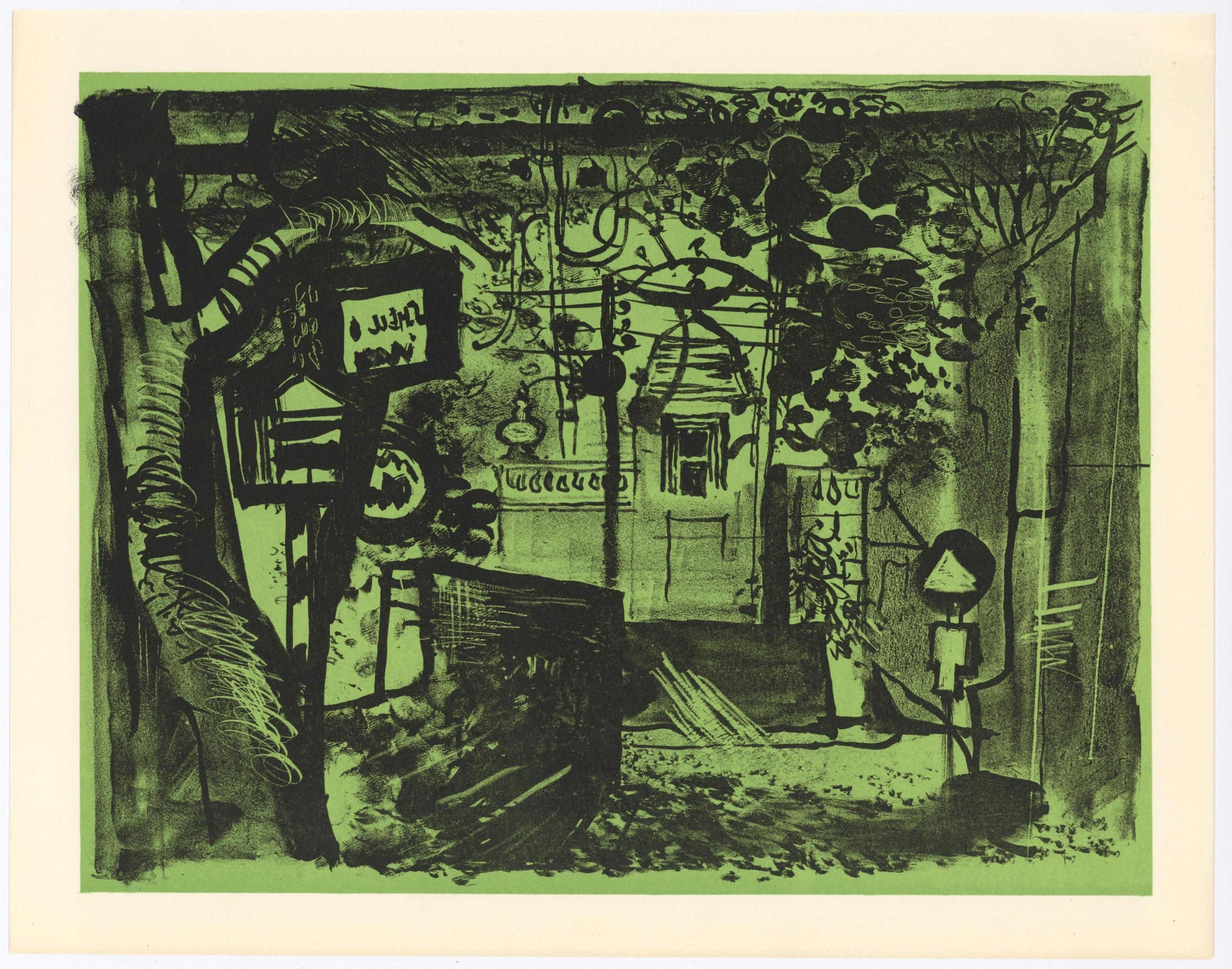 "Niton, Isle of Wight" litografía original - Print de John Piper
