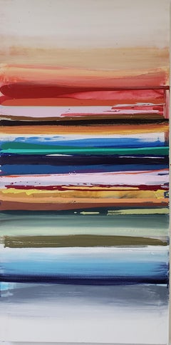 Go multi colors striped horizontal painting