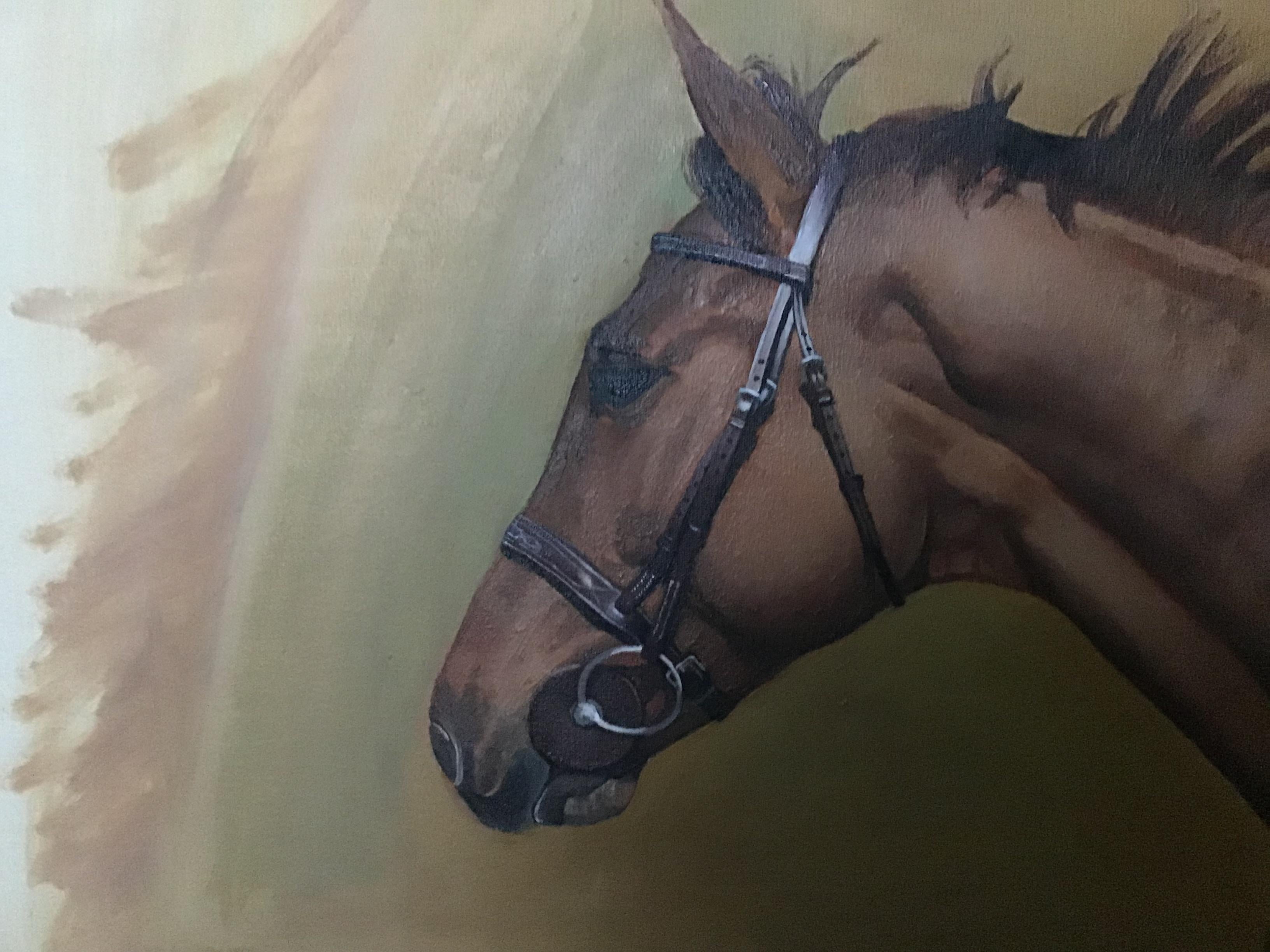 horse portrait - Painting by John Platt