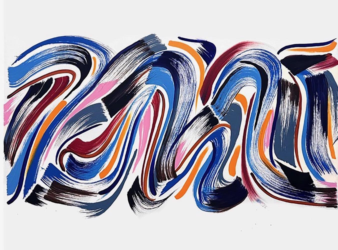 Sette poesie - Painting Astratto di John Platt