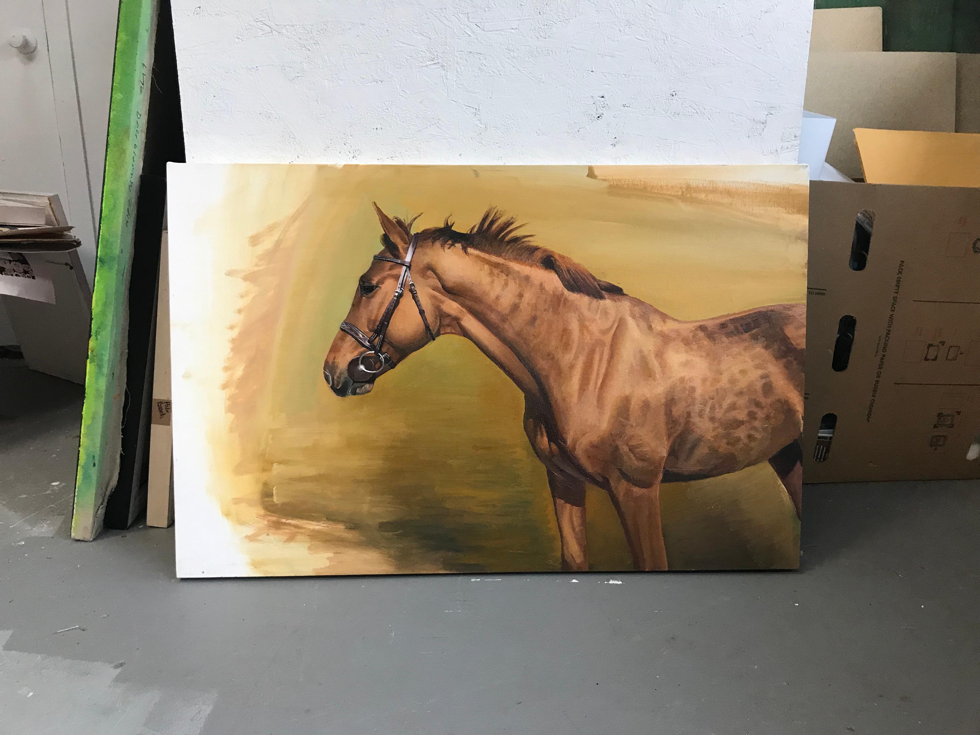 shannons horse - Brown Animal Painting by John Platt