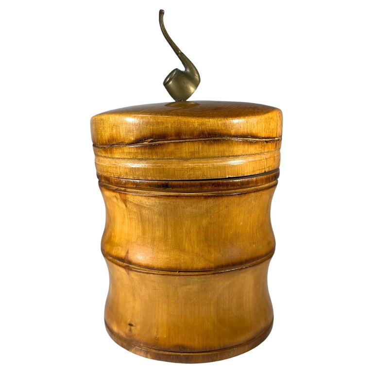 brass tobacco jar John Player Treen Humidor Tobacco Jar By Macabo, Milan, Italy Circa 1950's  For Sale at 1stDibs