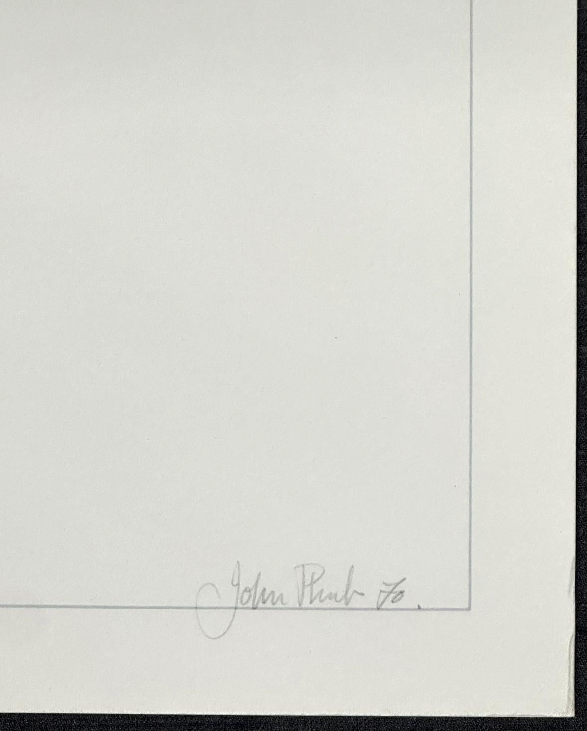 Colour Ladder A 1971 Signed Limited Edition Screenprint - Gray Abstract Print by John Plumb