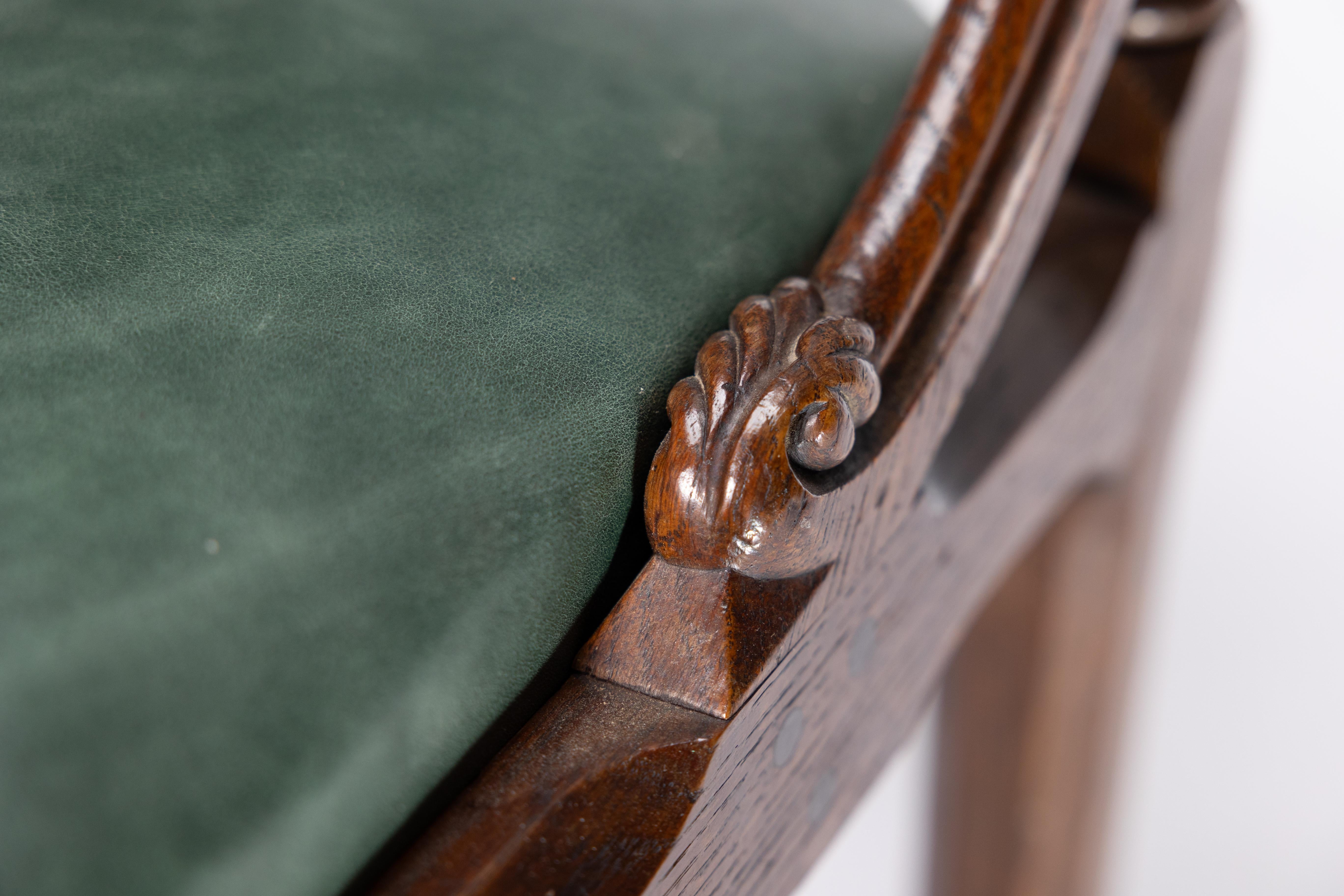 John Pollard Seddon (attributed). A Gothic Revival Oak Side or Desk Chair For Sale 6