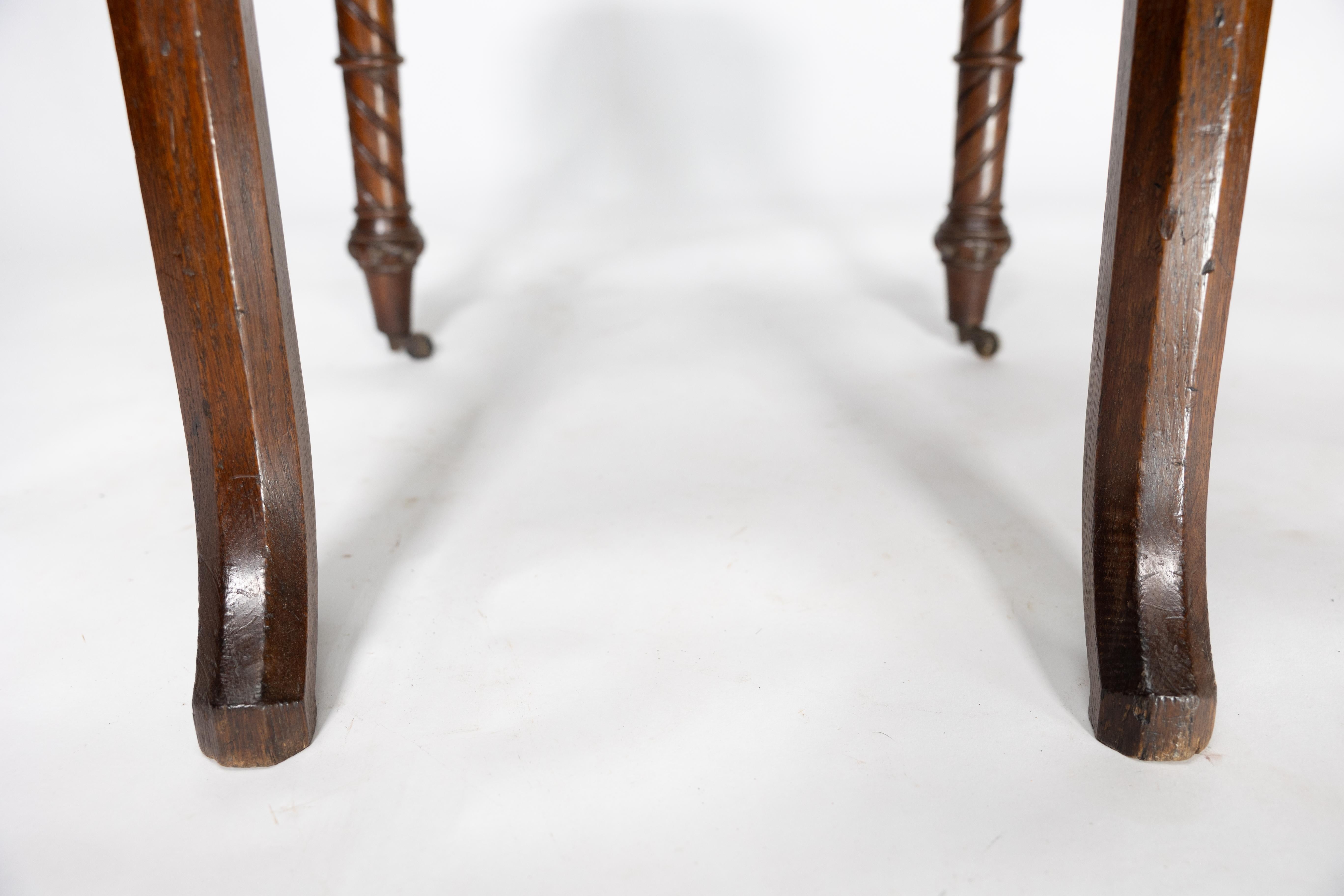 John Pollard Seddon (attributed). A Gothic Revival Oak Side or Desk Chair 8