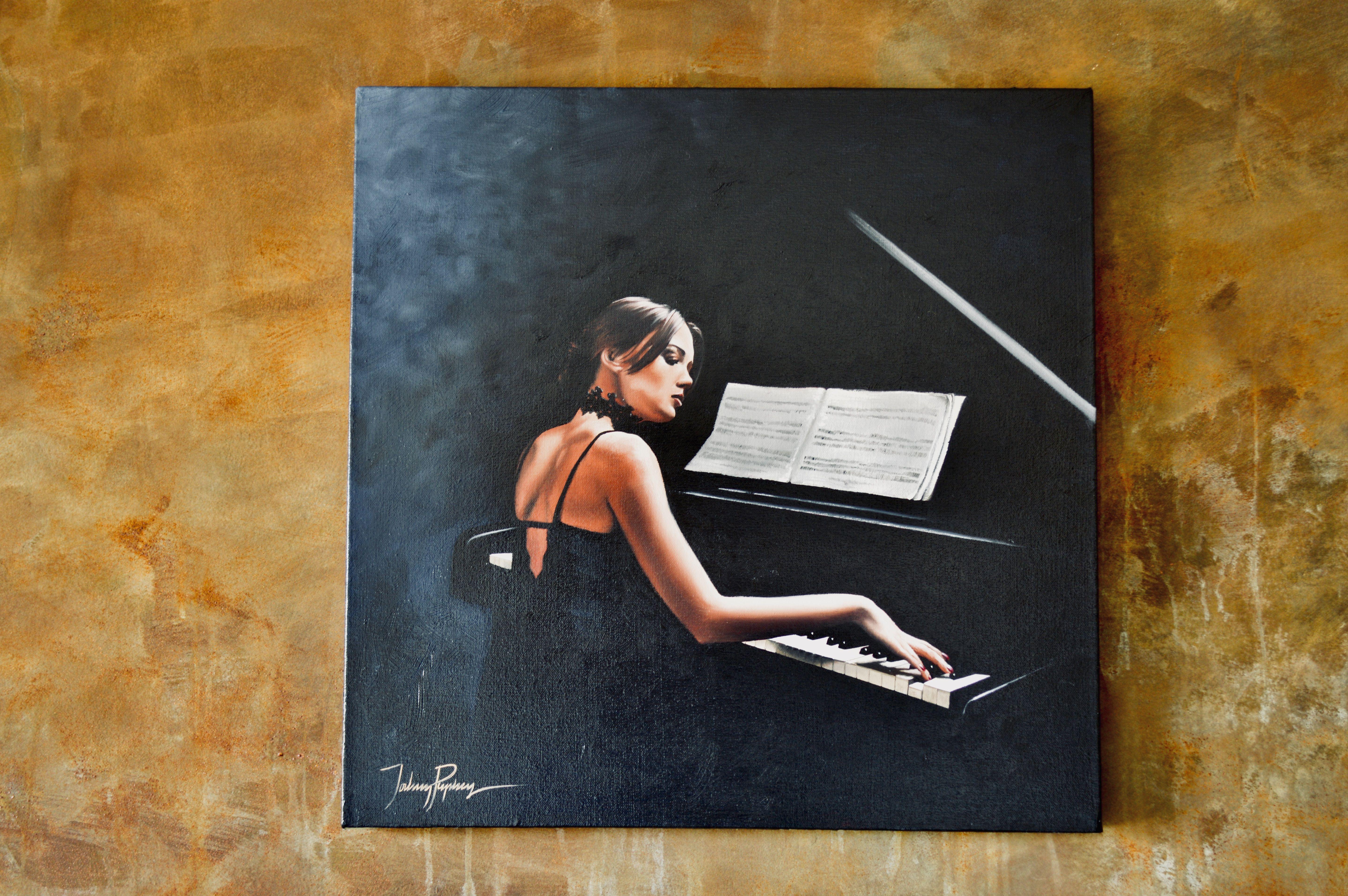 A haunting melody, Painting, Oil on Canvas For Sale 3