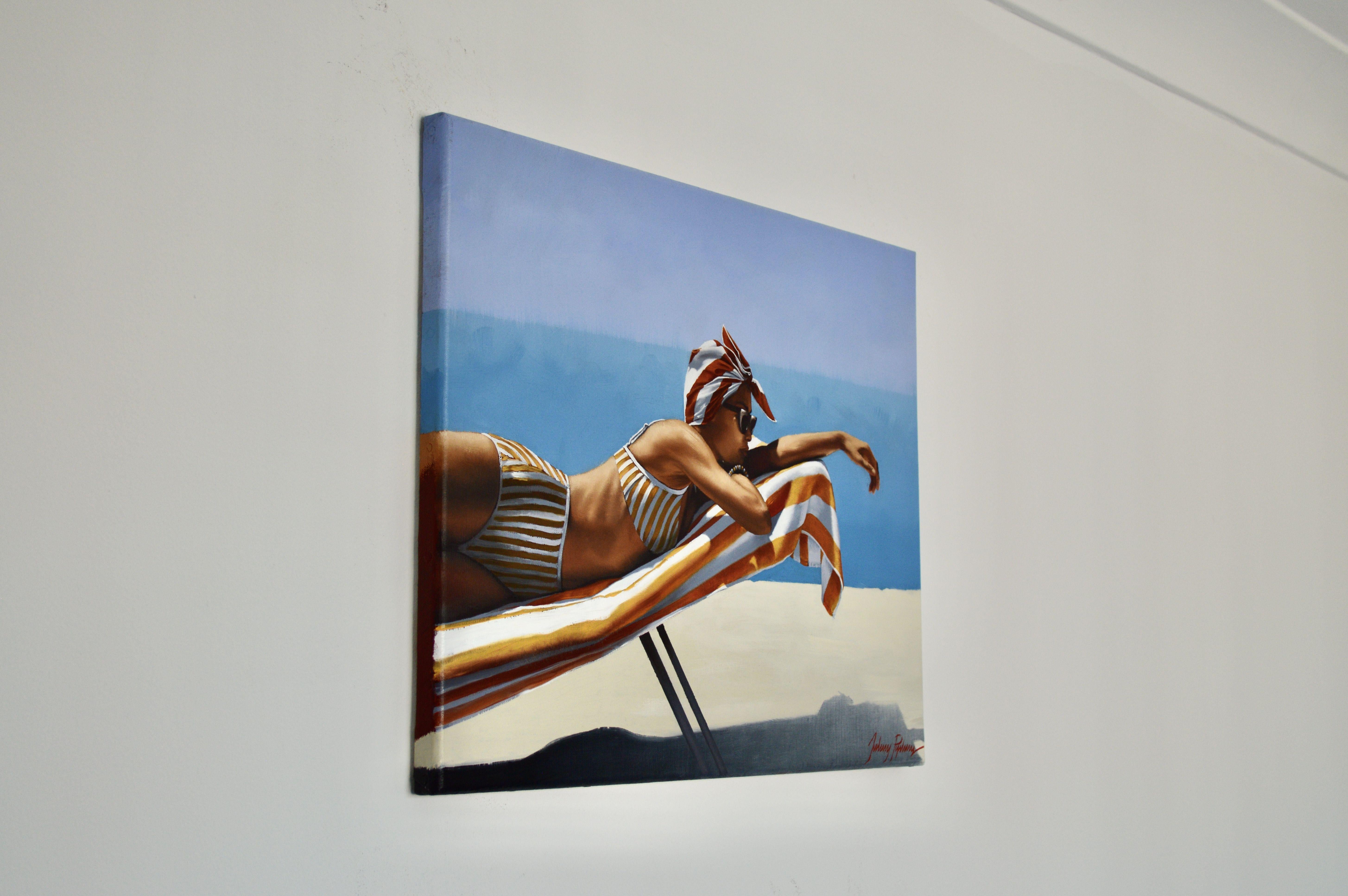 Inquieto, Pittura, Olio su tela in vendita 1