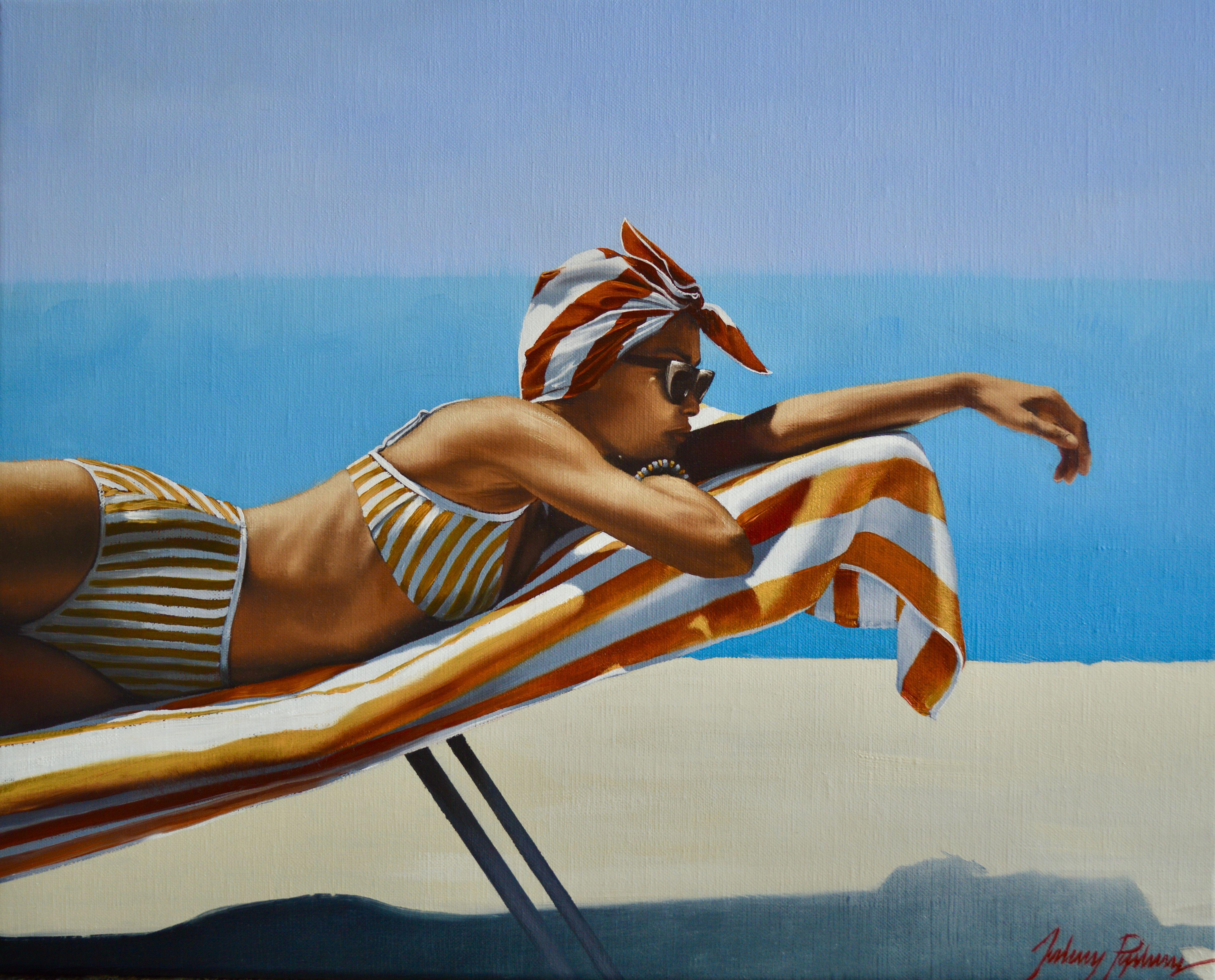 Inquieto, Pittura, Olio su tela - Painting di John Popkess