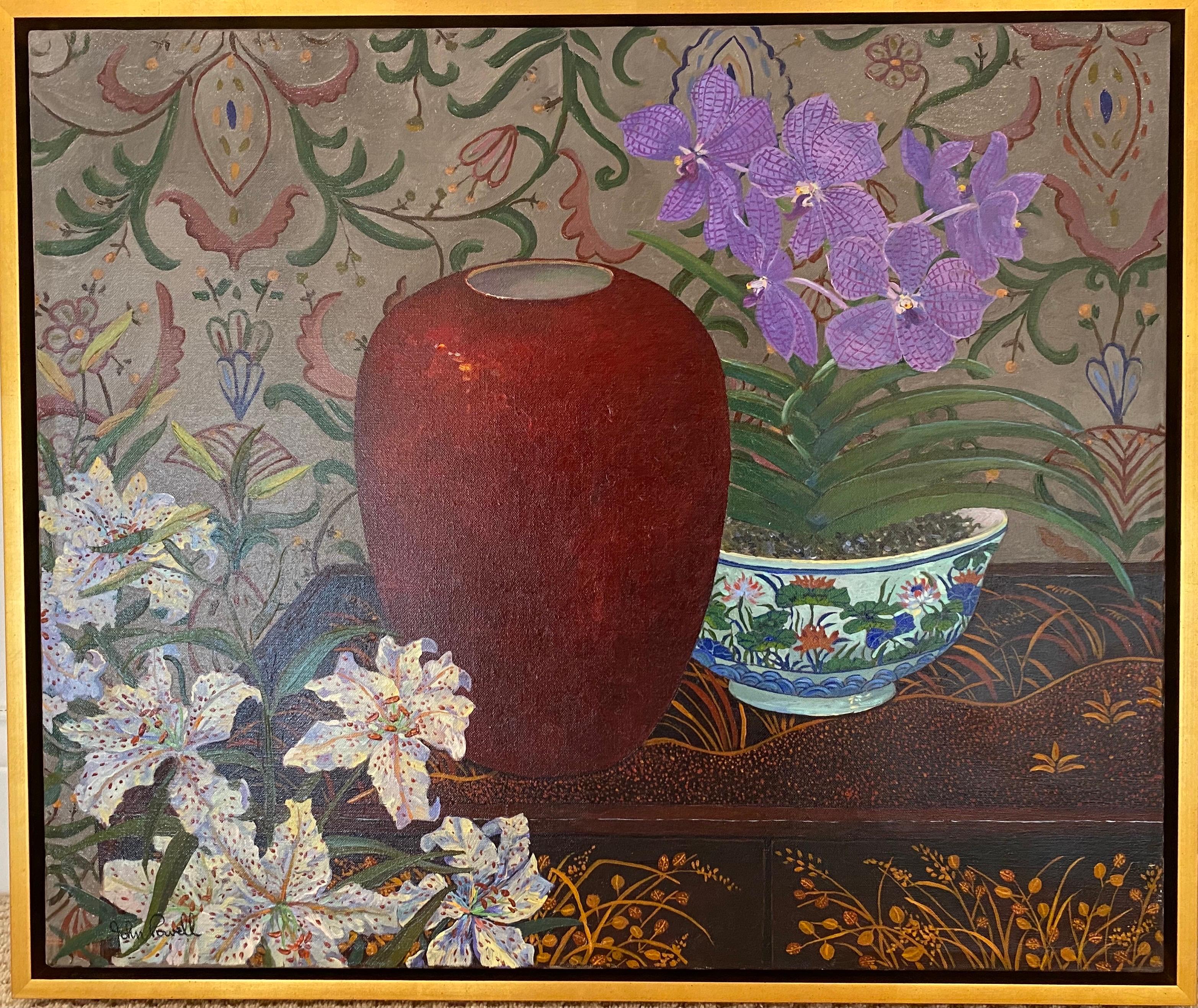 "Red Vase" painting by John Powell