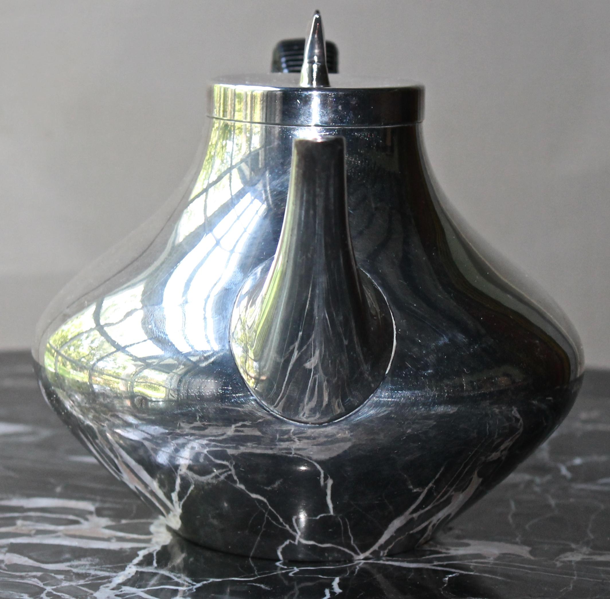 John Prip Designed Reed & Barton 'Denmark' Silver Plate Tea Pot For Sale 5
