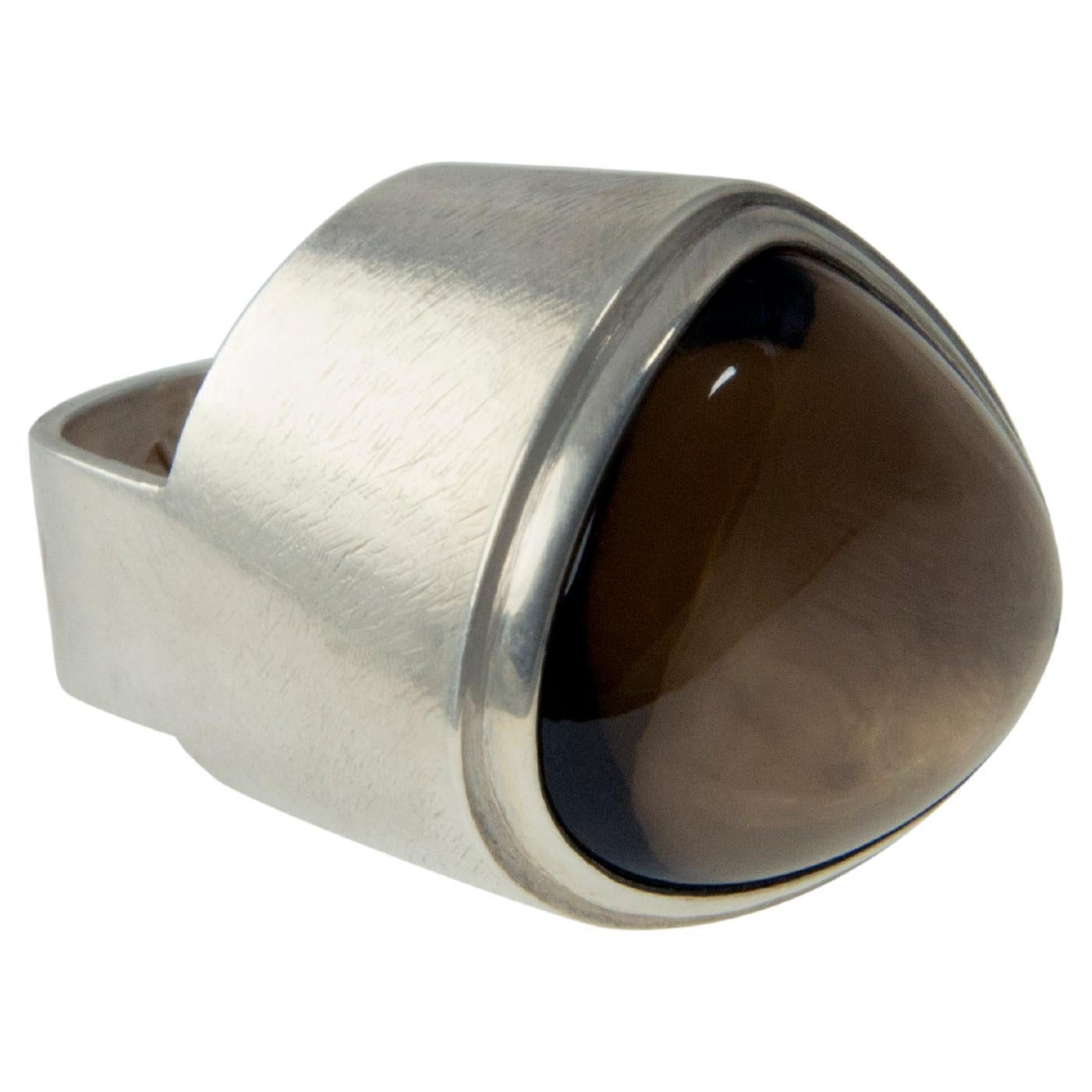 John Prip Moonstone and Sterling Silver Ring, c. 1960 im Angebot