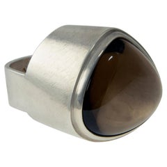 John Prip Moonstone and Sterling Silver Ring, c. 1960