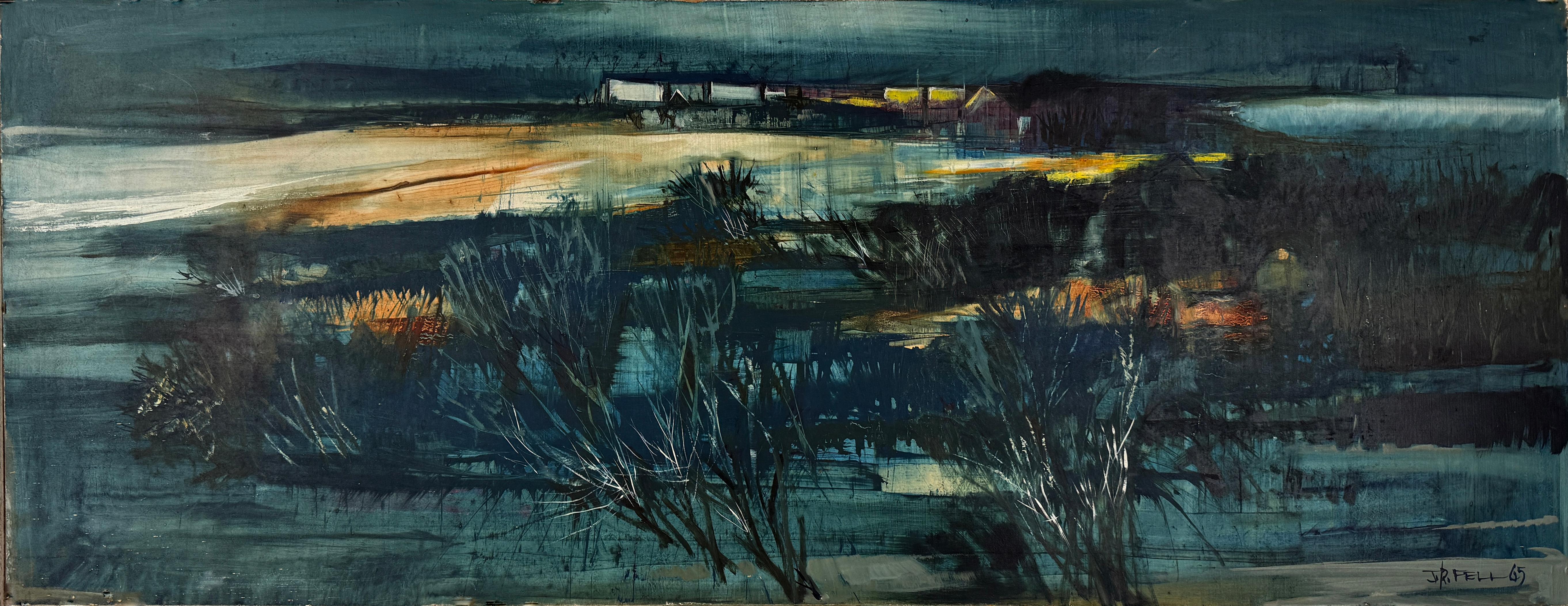 Ouragan dans l'après-midi Huile originale - Painting de John R Fell