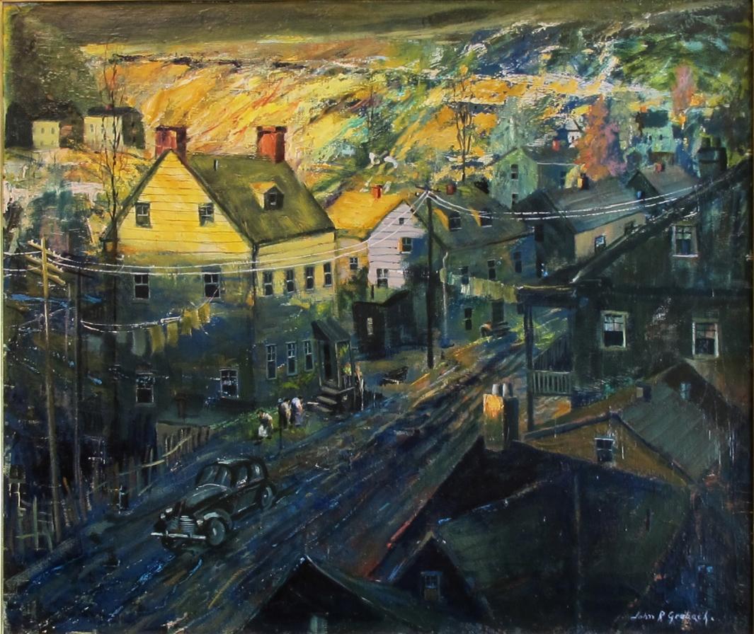“Evening in Newark” - Painting by John R. Grabach