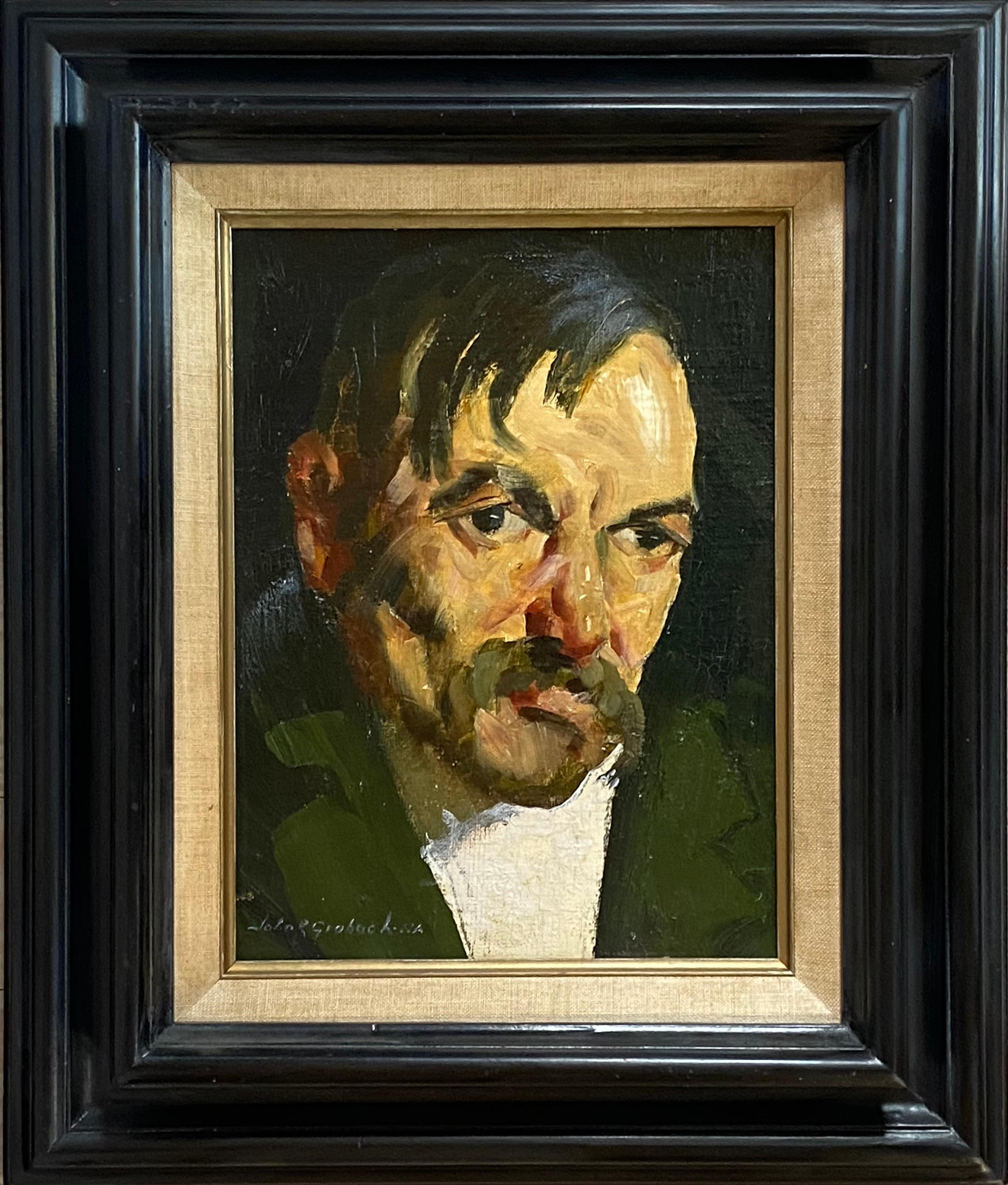 Portrait d'un homme - Moderne Painting par John R. Grabach