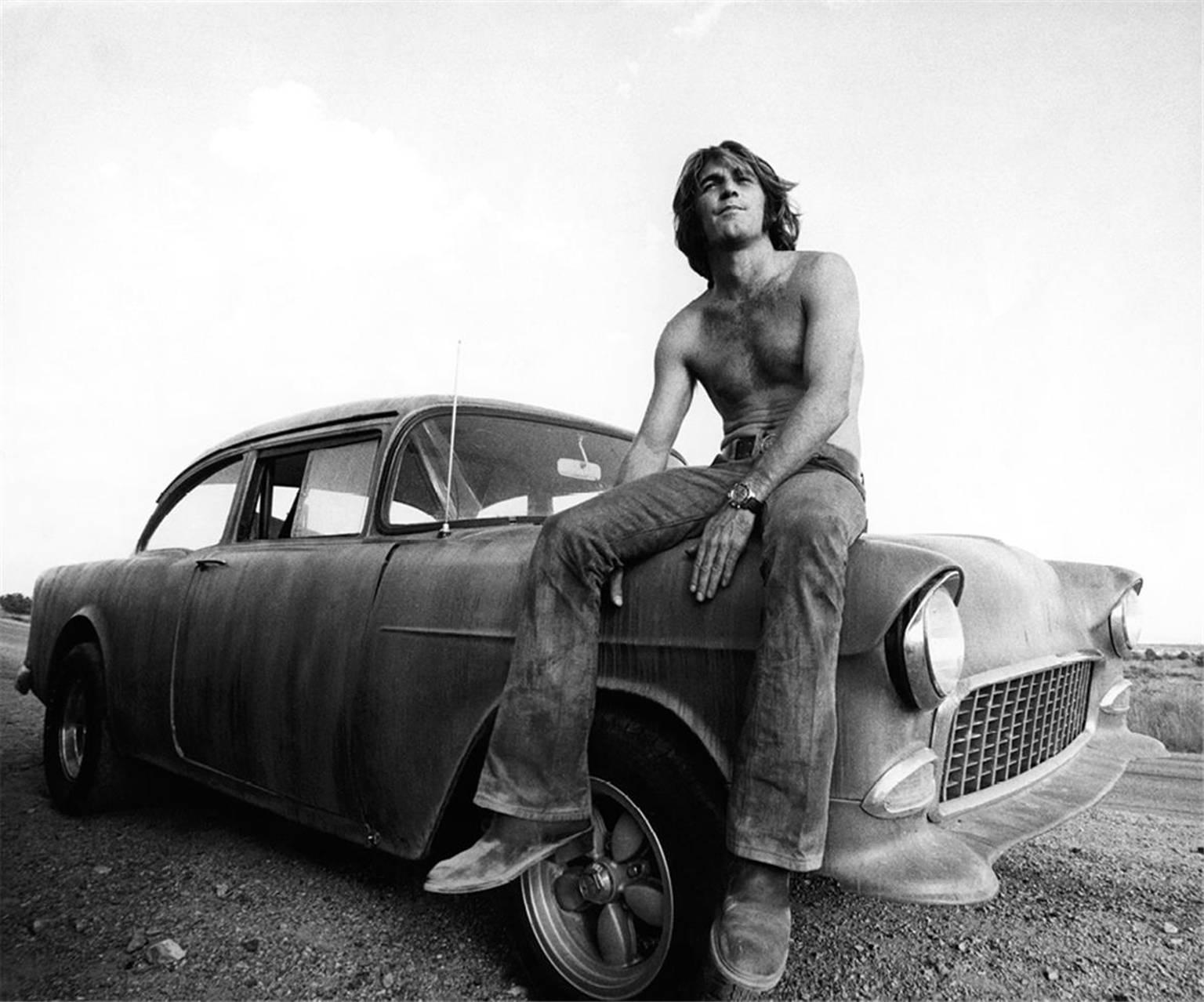 John R. Hamilton Black and White Photograph - Dennis Wilson, “Two-Lane Blacktop, ” 1970