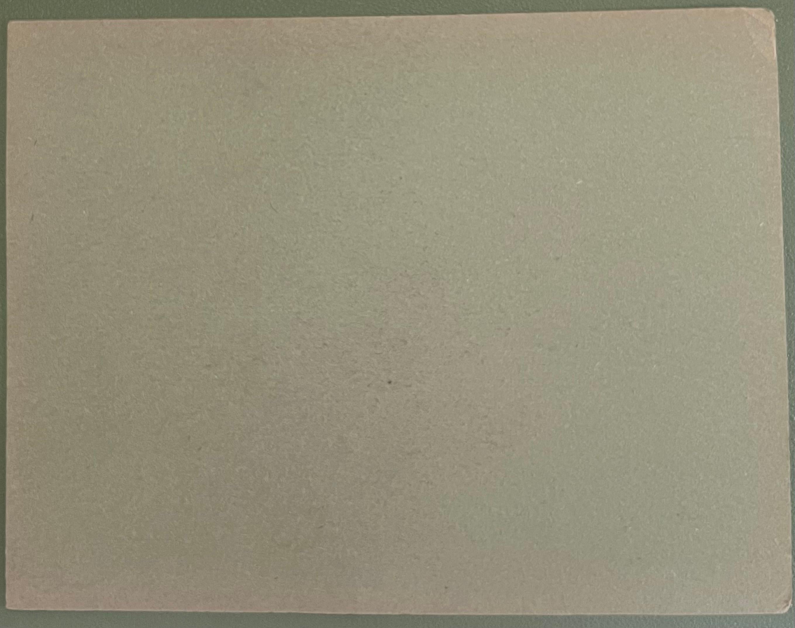 British Chalk Pencil Sketch of a Cow Climbing The Hill To Water - Gray Animal Painting by John Rabone Harvey
