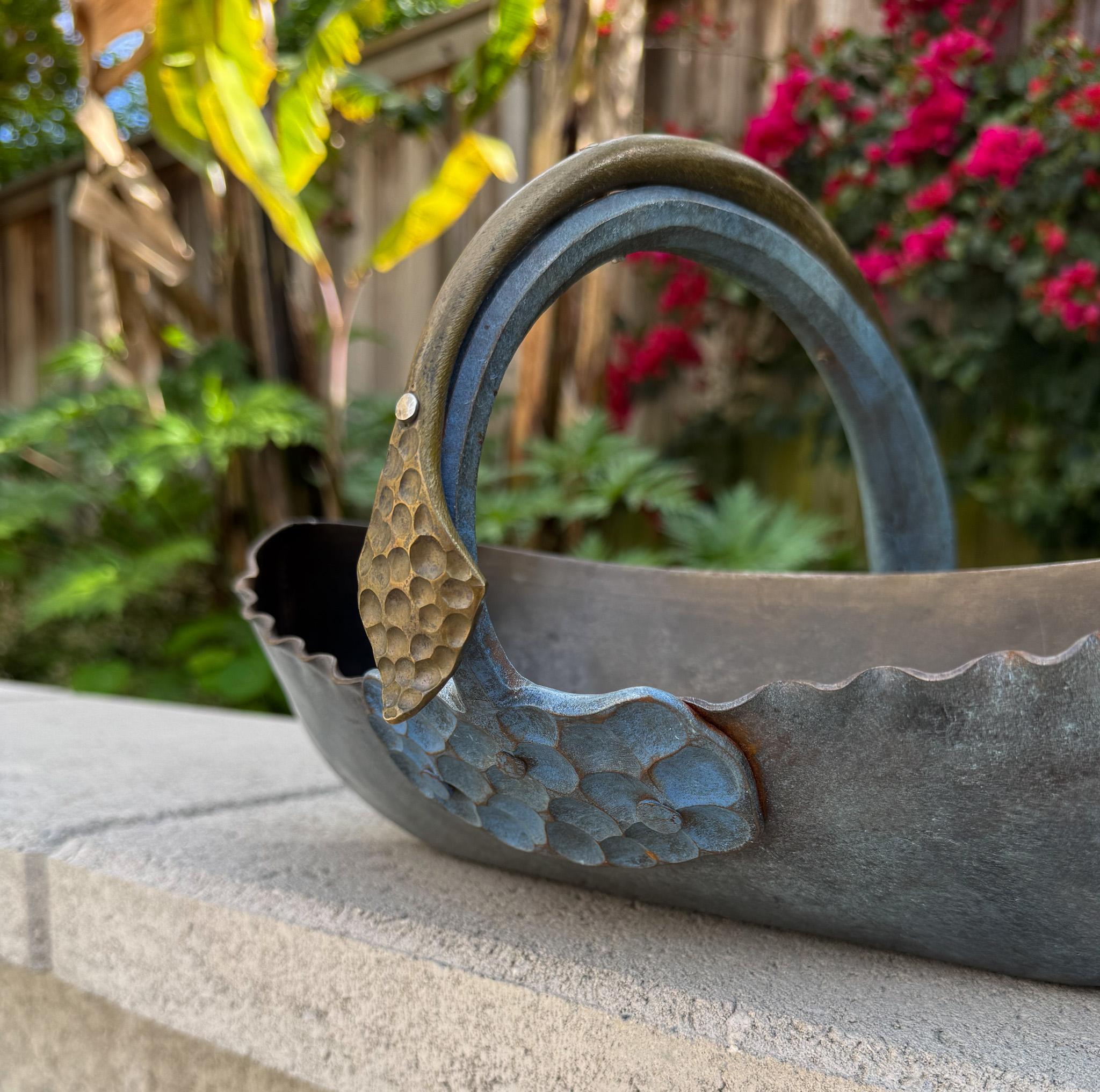 Patinated John Rais Blacksmith Mixed Metal Sculpture, United States, 2005 For Sale