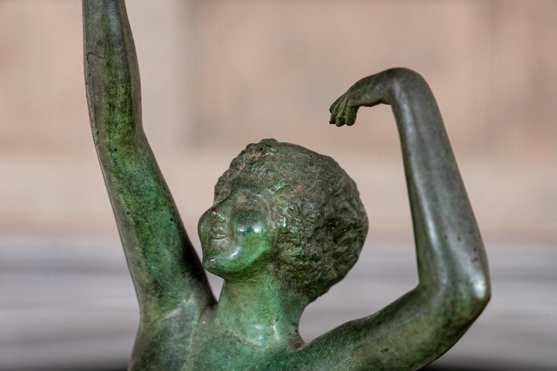 Escultura Art Decó de bronce de bailarina 1923 Fundición Gorham por John Ramsey Bronce en venta