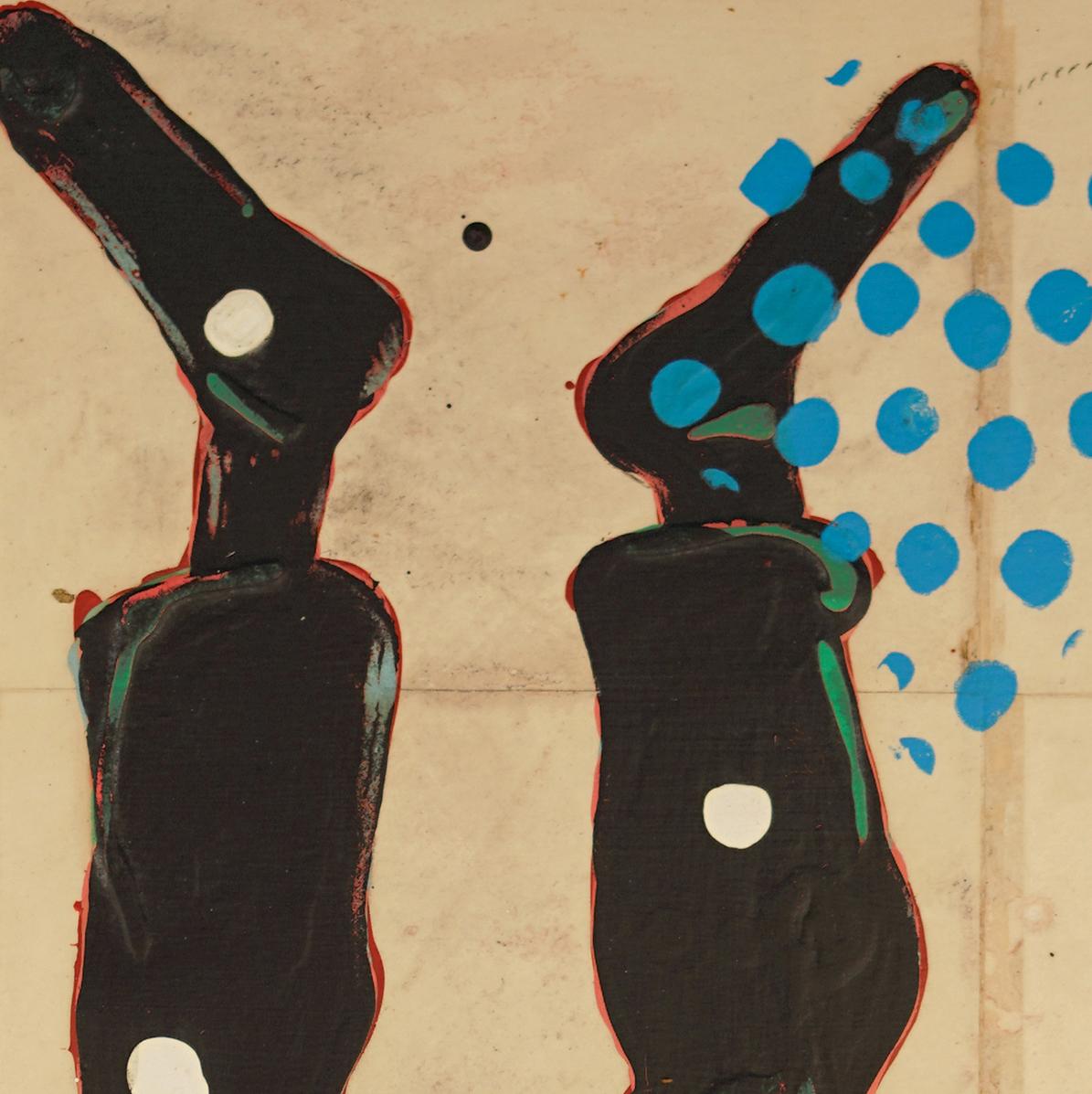 I dipinti di John Randall Nelson sono stratificati con il suo linguaggio personale fatto di schemi, simboli e archetipi che possono non avere un senso letterale ma che giocano con le associazioni del subconscio. I suoi dipinti sono densi di pittura,