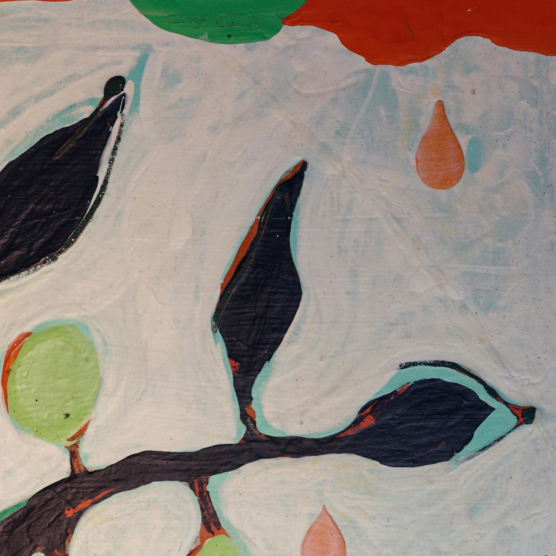 I dipinti di John Randall Nelson sono stratificati con il suo linguaggio personale fatto di schemi, simboli e archetipi che possono non avere un senso letterale ma che giocano con le associazioni del subconscio. I suoi dipinti sono densi di pittura,