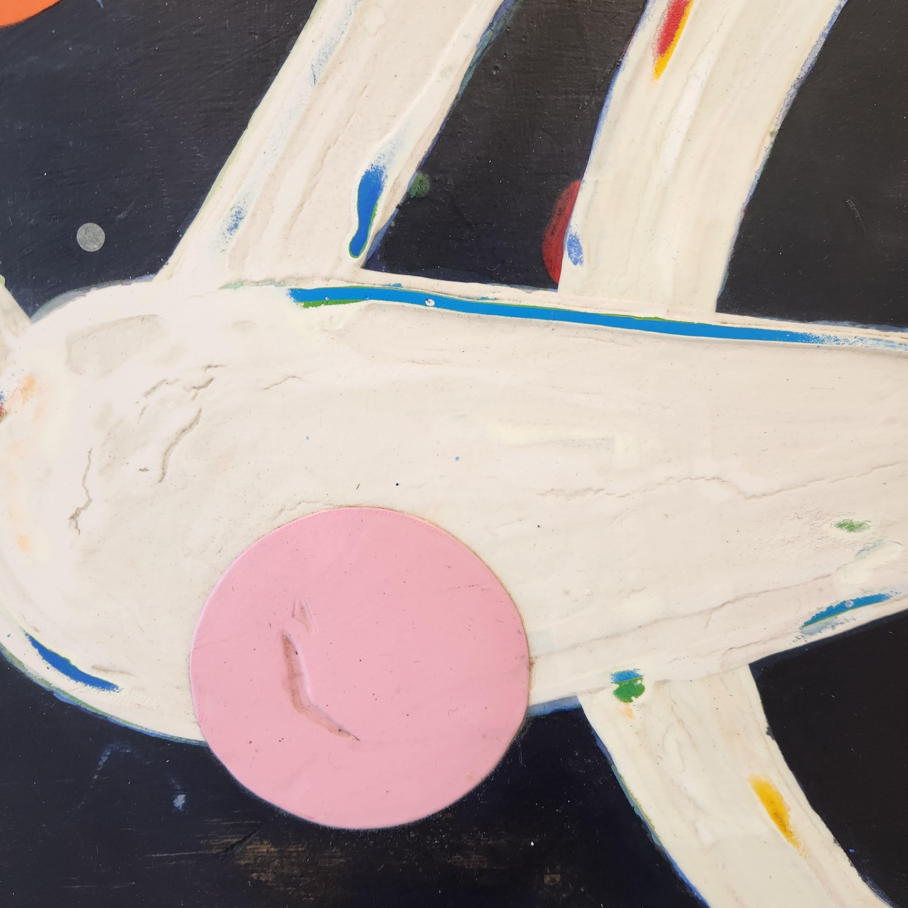 Mühelos und bewährt (Schwarz), Abstract Painting, von John Randall Nelson