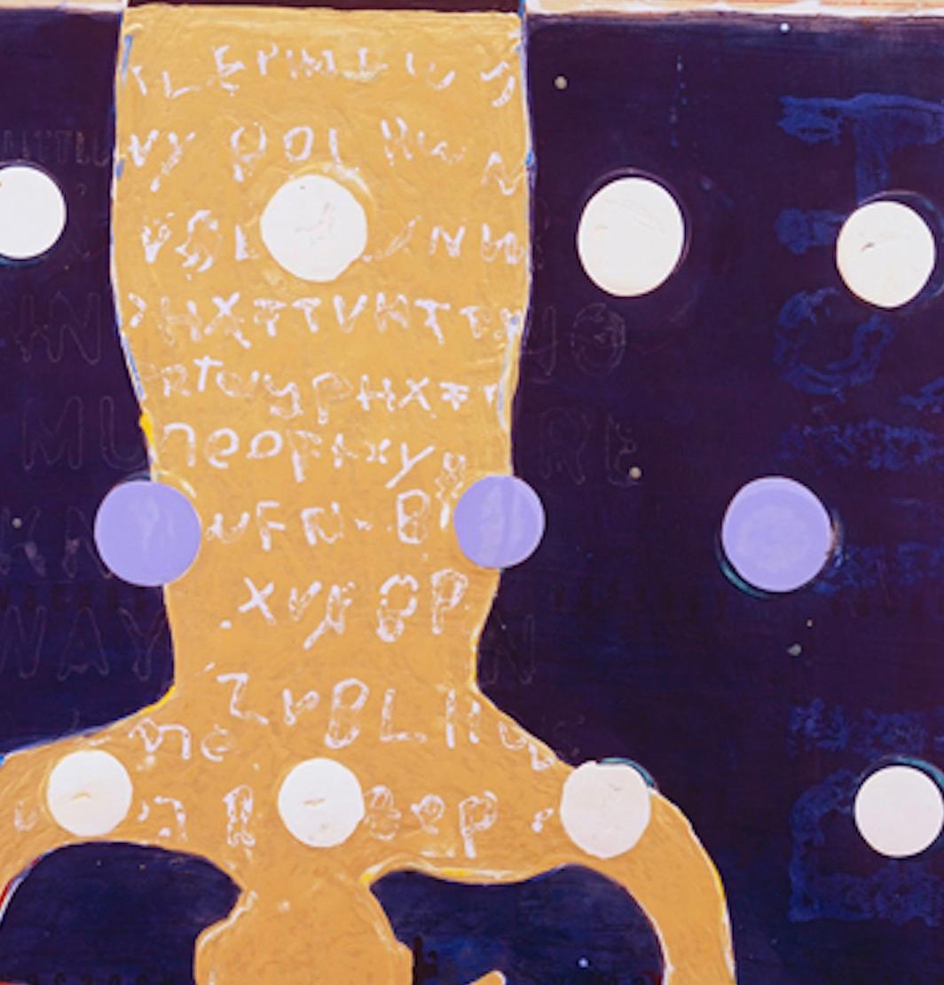 Les peintures de John Randall Nelson sont recouvertes d'un langage personnel composé de motifs, de symboles et d'archétypes qui n'ont pas forcément de sens littéral, mais qui jouent sur des associations subconscientes. Ses tableaux sont recouverts
