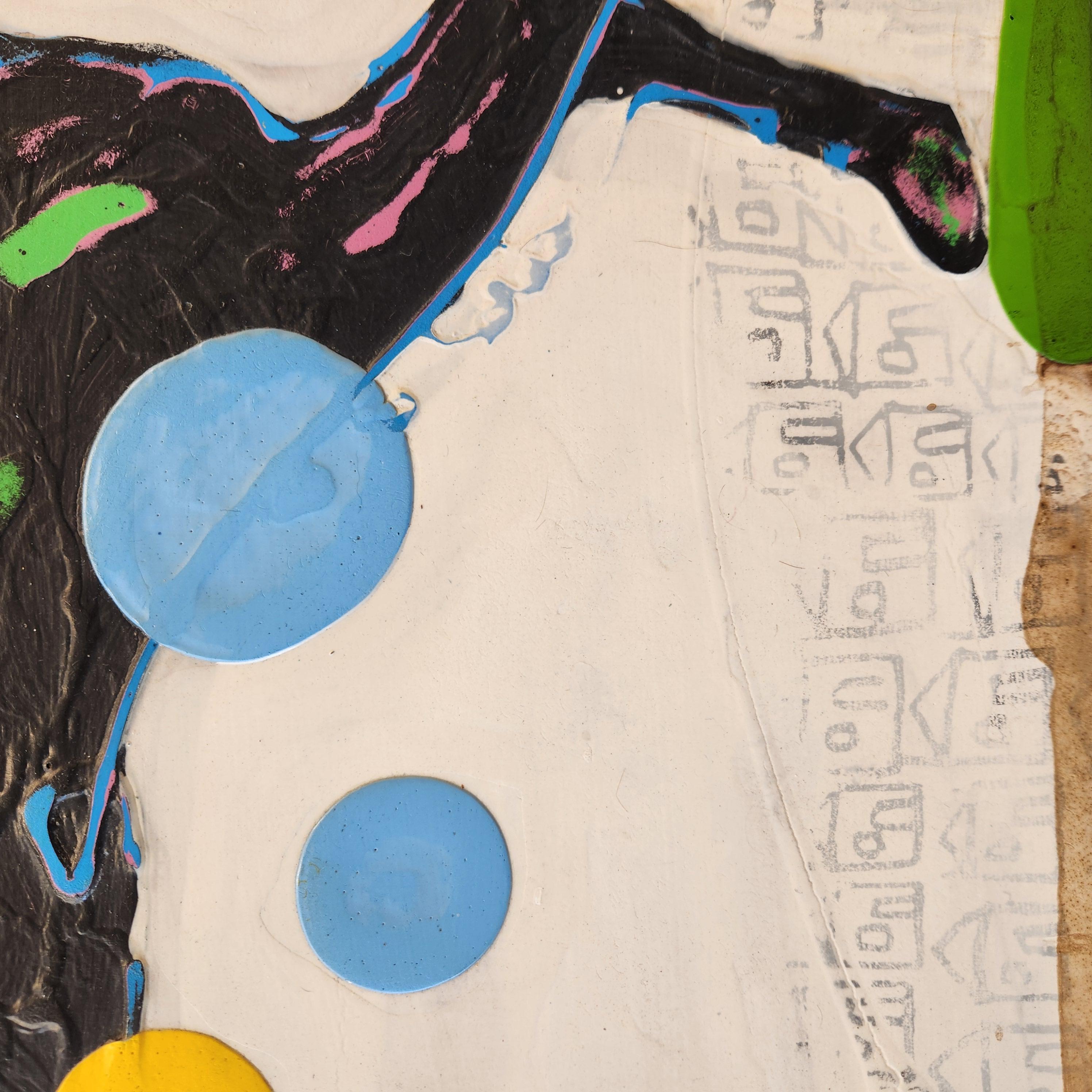 Ich träume von dir (Beige), Abstract Painting, von John Randall Nelson