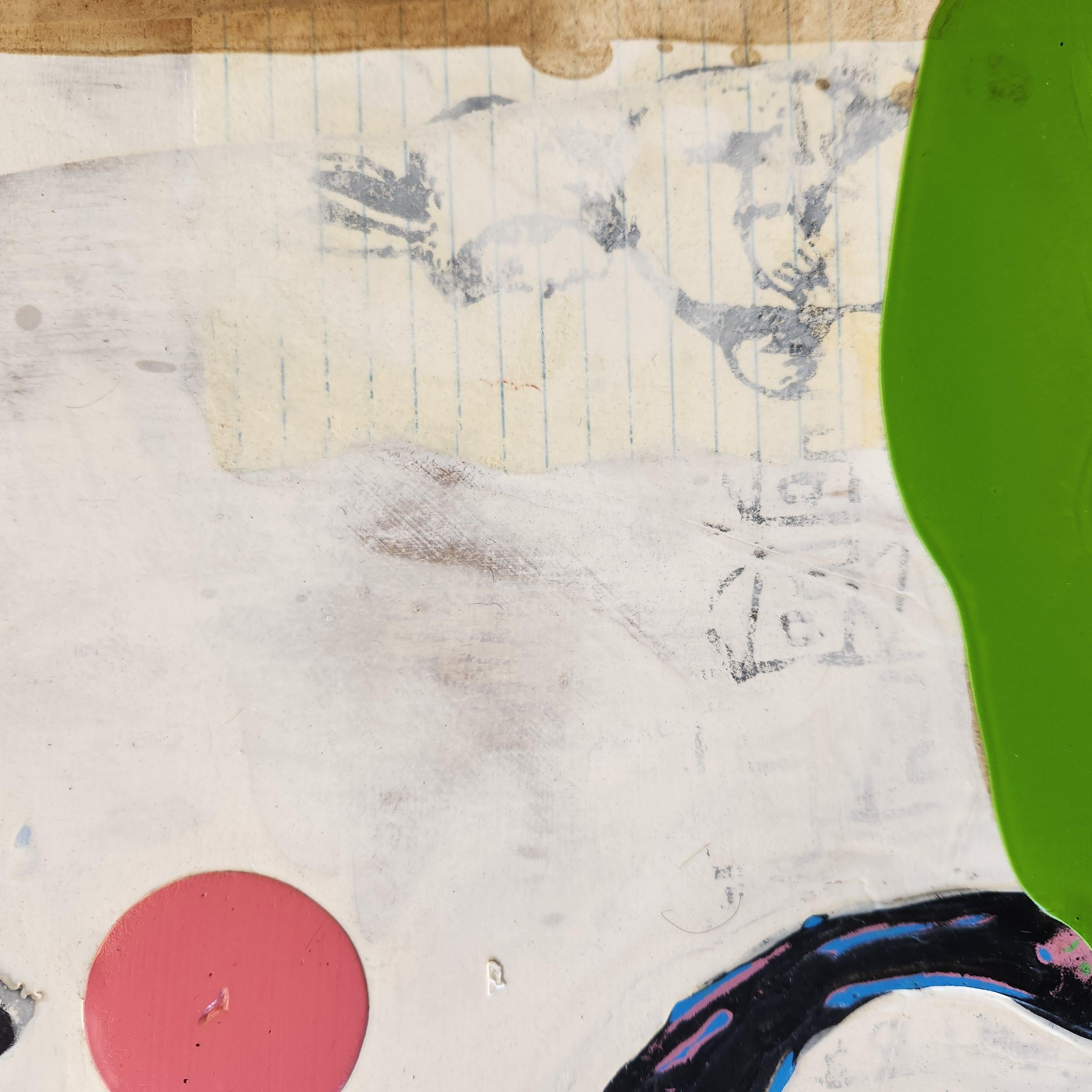 John Randall Nelson’s paintings are layered with his own personal language consisting of patterns, symbols, and archetypes that may not make any literal sense but play on subconscious associations. His paintings are thick with paint, poured pigment,