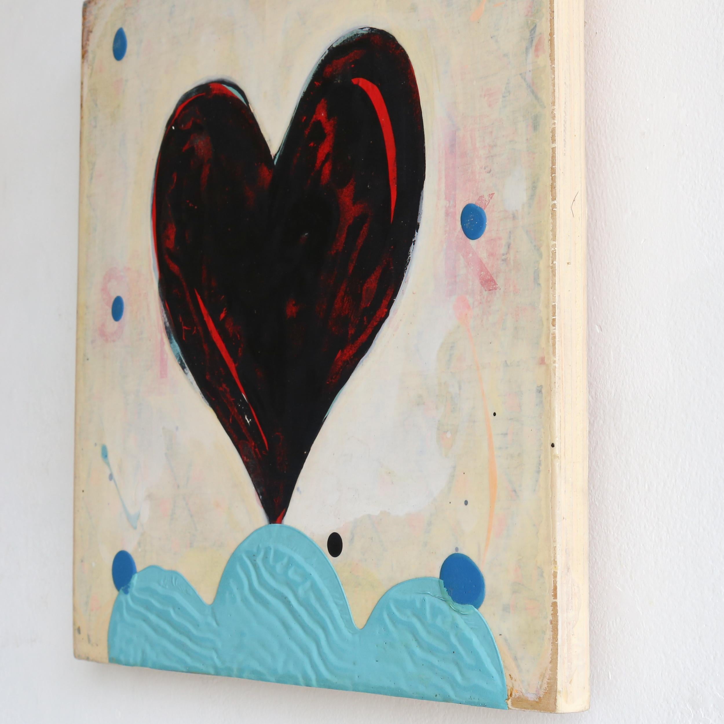 Regina di cuori - Abstract Painting Beige di John Randall Nelson