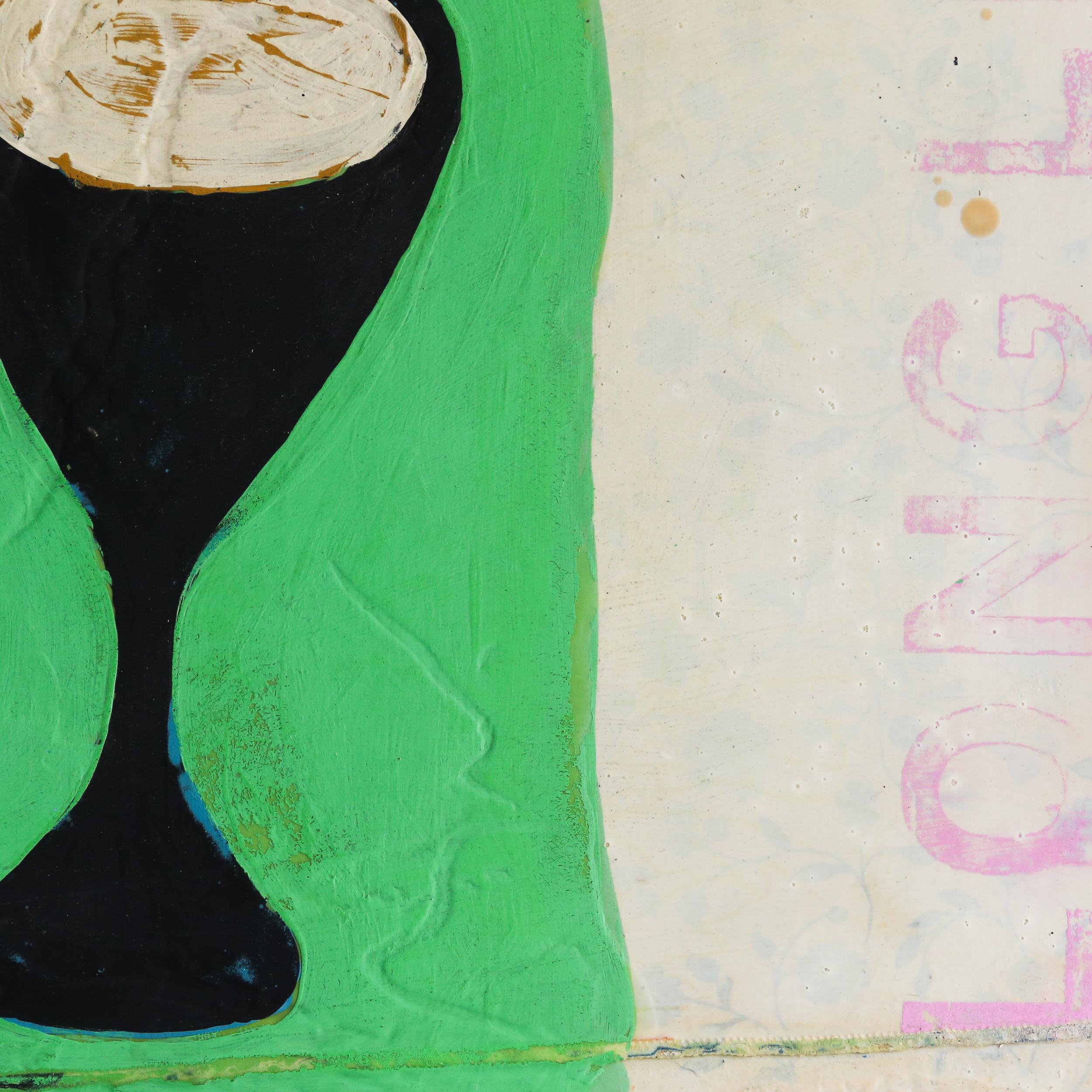 Rifiuta la complessità della vita - Abstract Painting Verde di John Randall Nelson