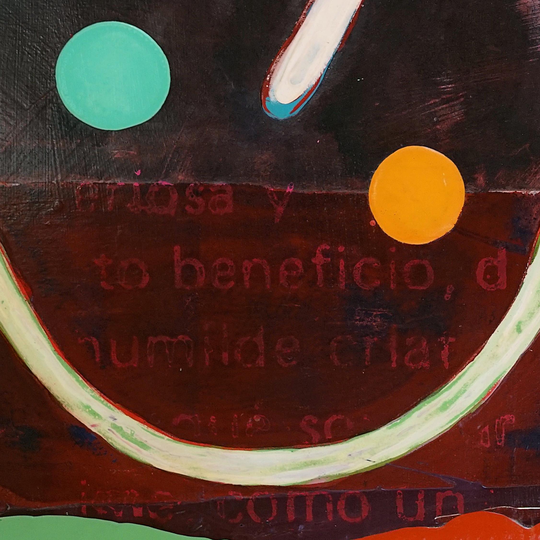 Revolver - Abstract Painting Nero di John Randall Nelson